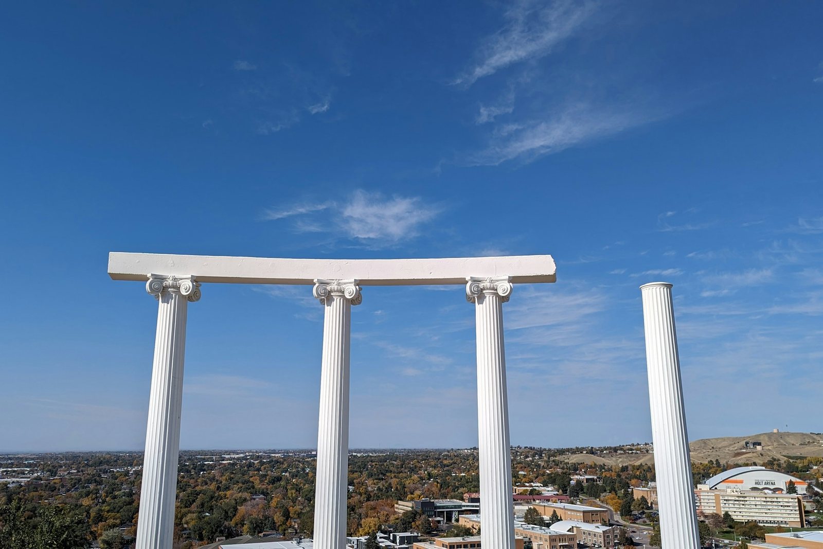 View over Pocatello from the Idaho State University campus